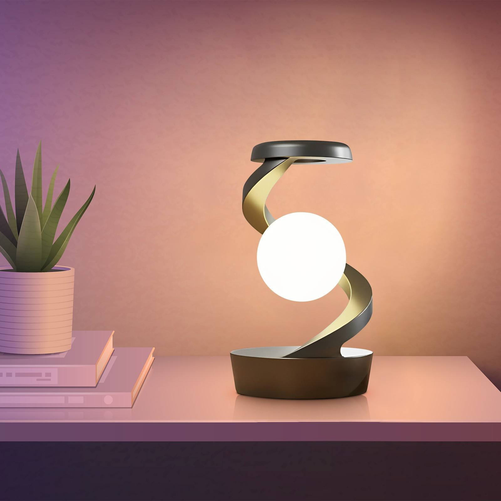 The Orbivolt™ Rotating Wireless Charging Lamp