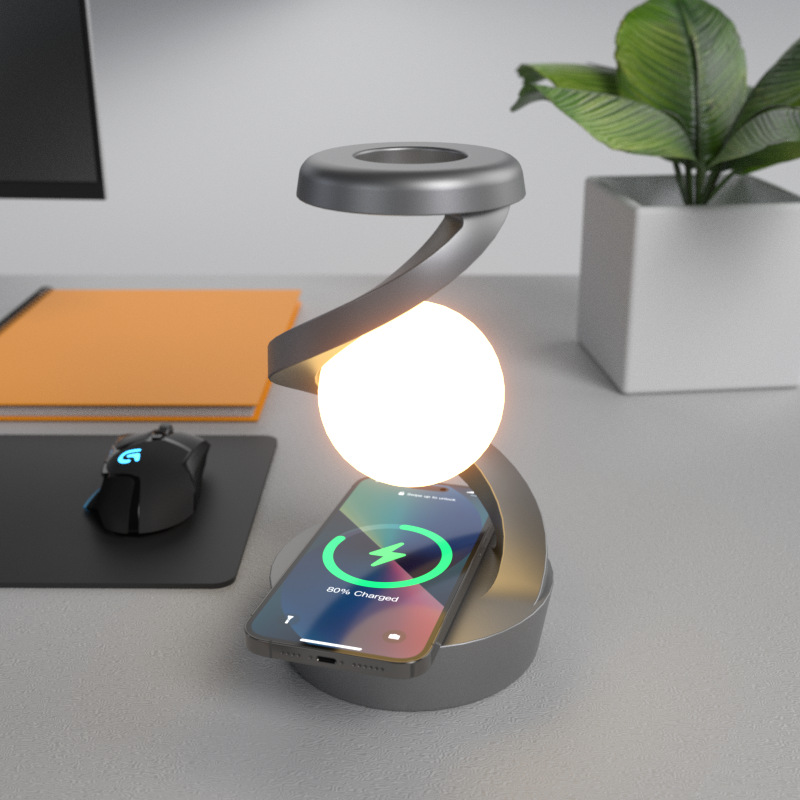 The Orbivolt™ Rotating Wireless Charging Lamp