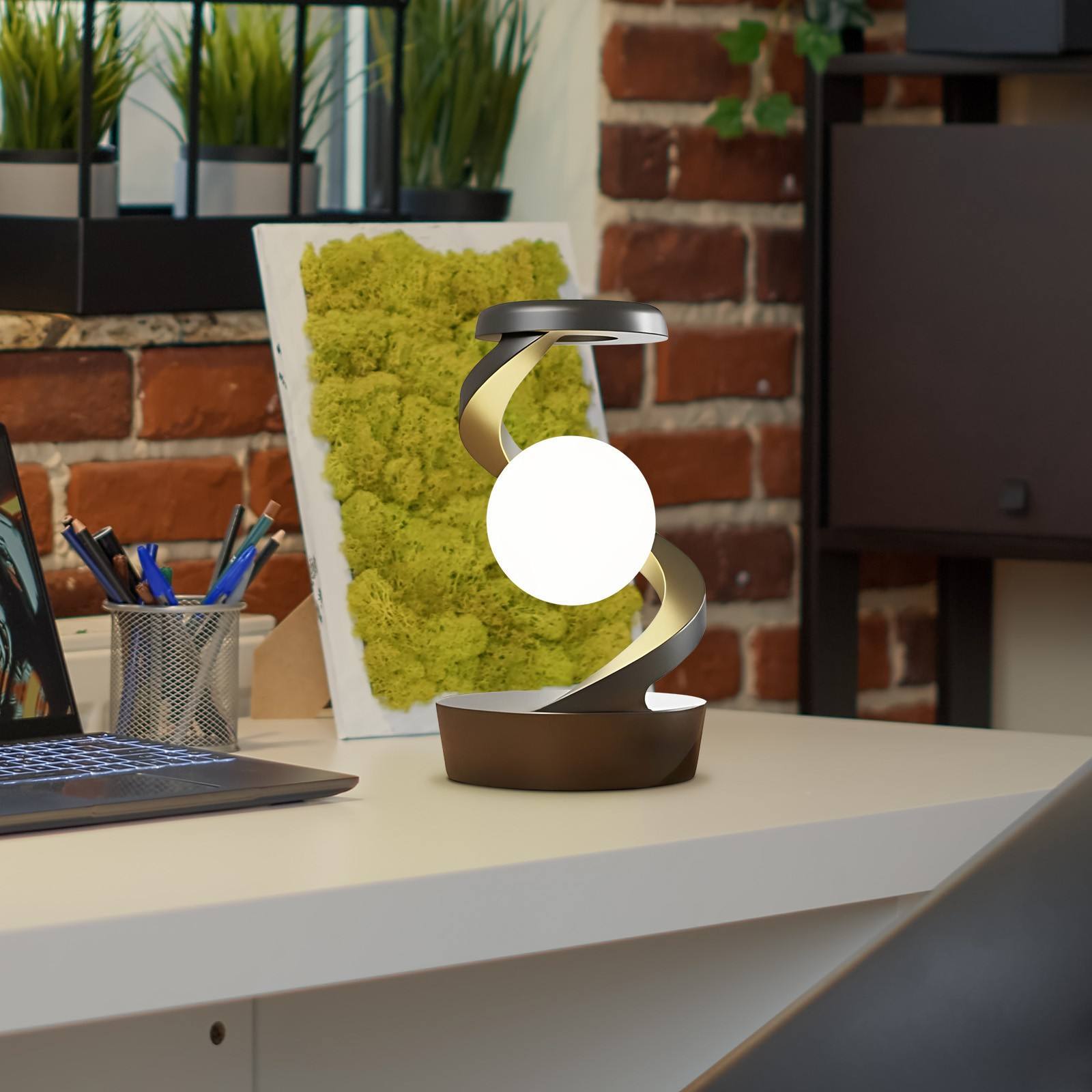 The Orbivolt™ Rotating Wireless Charging Lamp